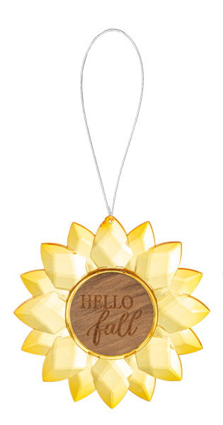 Hello Fall Sunflower Ornament